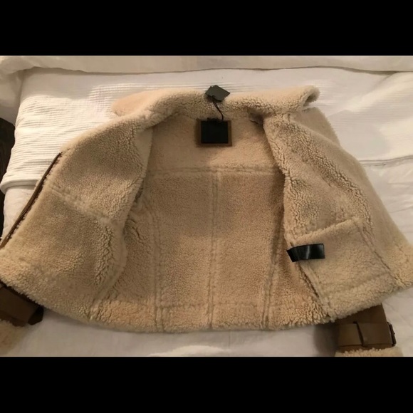 All Saints Farley Shearling Jacket - Picture 3 of 8